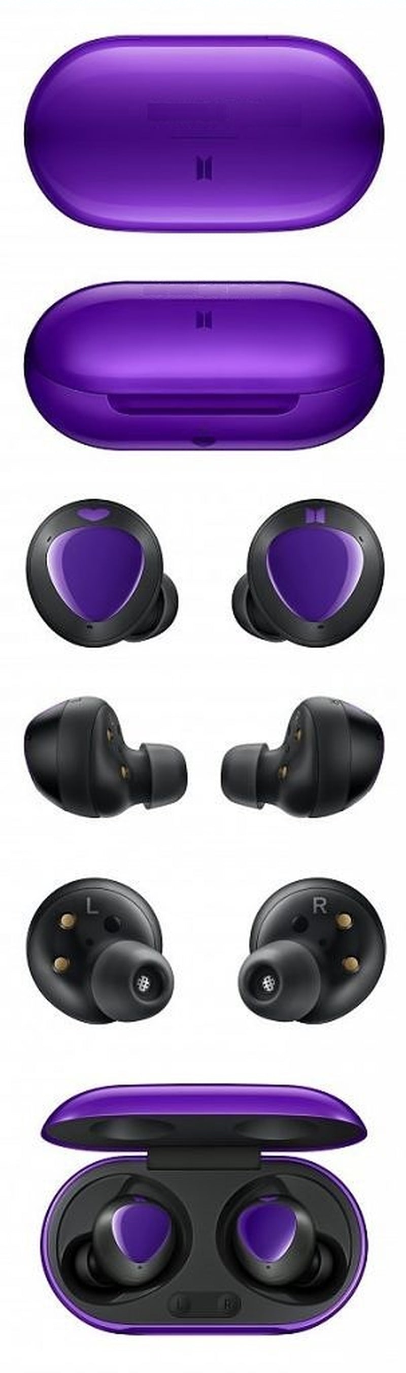 Urbanx Street Buds Plus True Bluetooth Earbud Headphones For Samsung Galaxy J Max - Wireless Earbuds w/Active Noise Cancelling - Purple (US Version with Warranty)