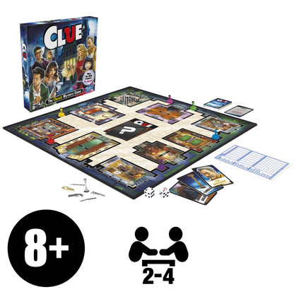 Clue Board Game, Mystery Game for Kids Ages 8 and Up, Family Games for 2-6 Players