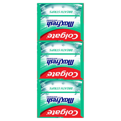 Colgate Max Fresh Toothpaste, Mini Breath Strips, Clean Mint, 3 Pack, 6.3 oz