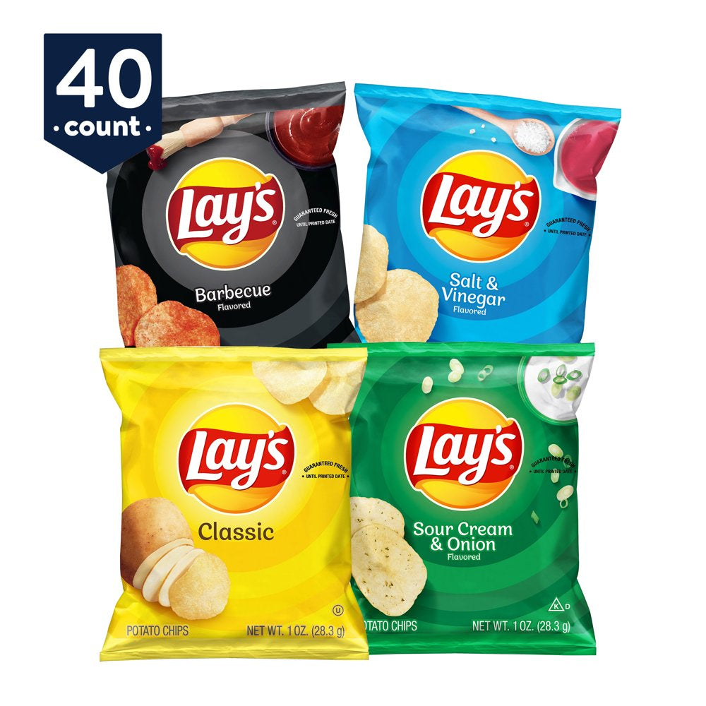 Lay'S Potato Chip Variety Pack, 40 Count