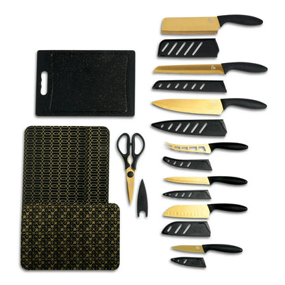 Thyme & Table 20-Piece Knife Set, Black