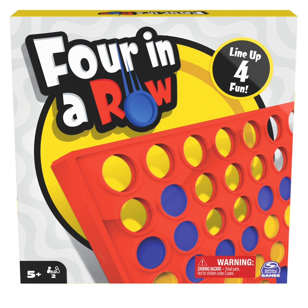 Four in Row Board Game for Family Game Night, for Kids Ages 5 and up