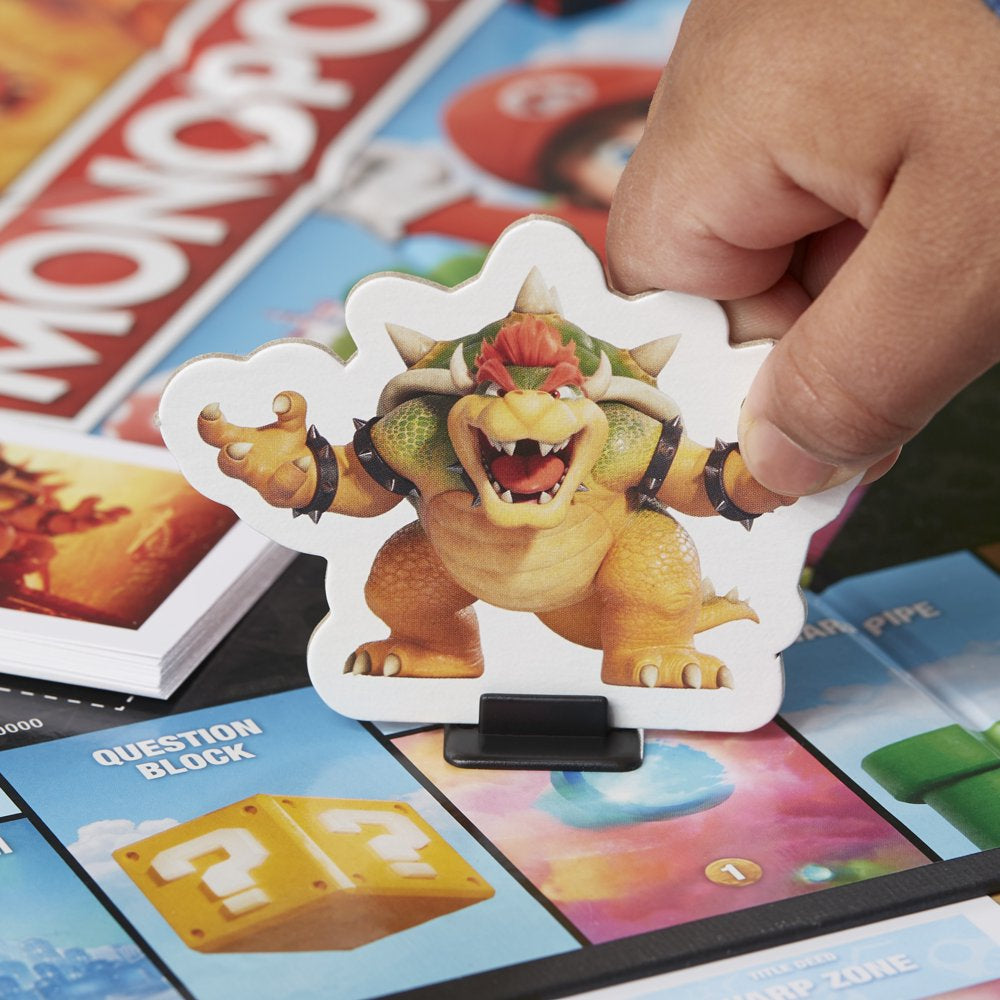 Monopoly the Super Mario Bros. Movie Edition Kids Board Game, Includes Bowser Token