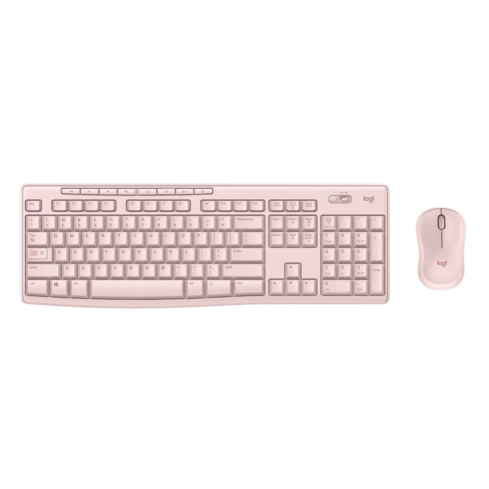 Wireless Keyboard and Mouse Combo for Windows, 2.4 GHz Wireless, Compact Mouse, Rose