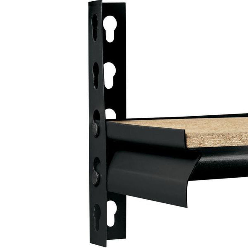 Muscle Rack 48 in. W x 24 in. D x 72 in. H 5-Shelf Steel Shelving Unit; Black