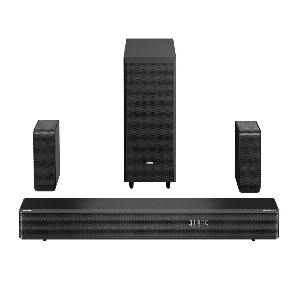 Hisense AX Series 5.1.2 Ch 420W Soundbar with Wireless Subwoofer, Wireless Rear Speakers, and Dolby Atmos (AX5120G, 2023 Model)