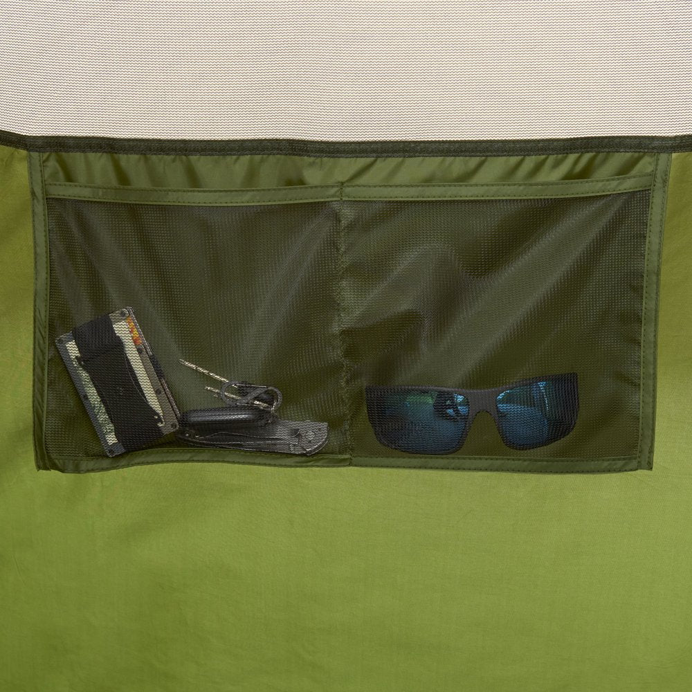  10-Person, 3-Room, Hybrid Dome Tent, Off-White / Green, with Full Fly, Weight 26 Lbs. 6 oz.