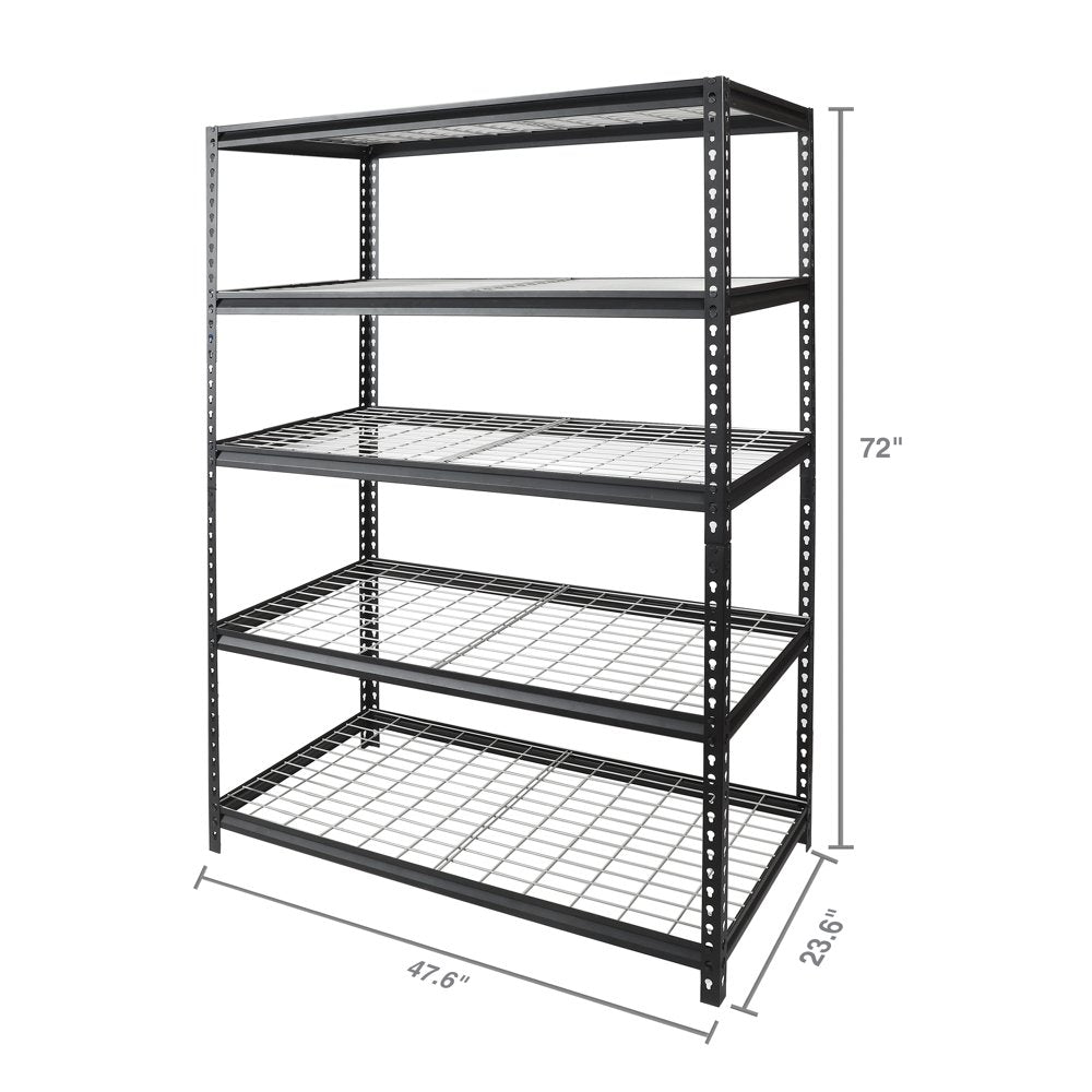 WORKPRO 48" W x 24" D x 72" H 5-Shelf Freestanding Shelves, 4000 Lbs. Capacity