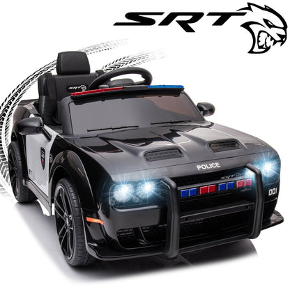 Dodge Challenger 12 V Powered Ride on Car with Remote Control, SRT Hellcat Toys for Kids, Black