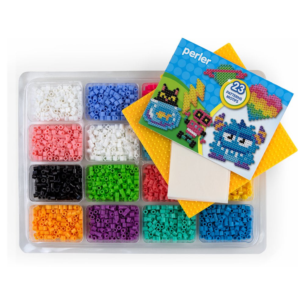  4,000 Bead Tray With Idea Book and Pegboard, Ages 6 and Up, 4003 Pieces, Kid and Adult Craft Kit