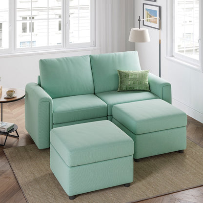 LINSY HOME Modular Couches and Sofas Sectional with Storage Sectional Sofa U Shaped Sectional Couch with Reversible Chaises, Teal