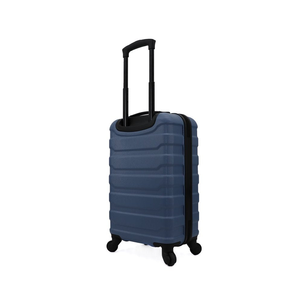 Protege 1 Piece 20" Hard Side Carry-on ABS Luggage with 2 Packing Cubes  Blue