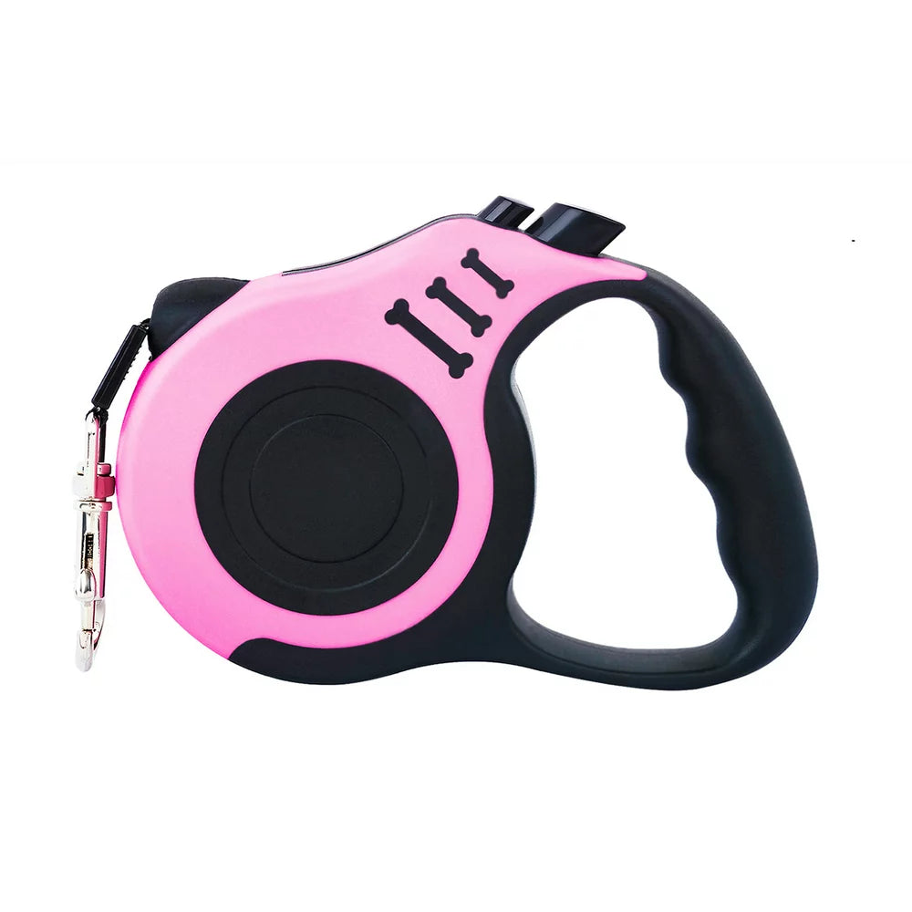 Retractable Dog Leash Lightweight Portative 16FT Leash for Small Medium Dogs(Pink)