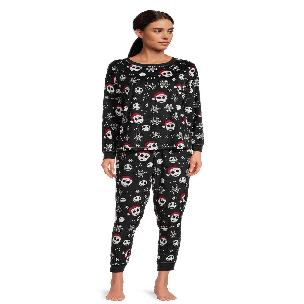 Nightmare Before Christmas Women's Christmas Top and Pants Pajama Set, 2-Piece, Sizes S-3X