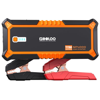 GOOLOO Car Jump Starter,4000A Peak 12V Battery Jumper Box for All Gas and Up to 10.0L Diesel Engine,Portable Battery Booster Pack SuperSafe with USB Quick Charge and Type C