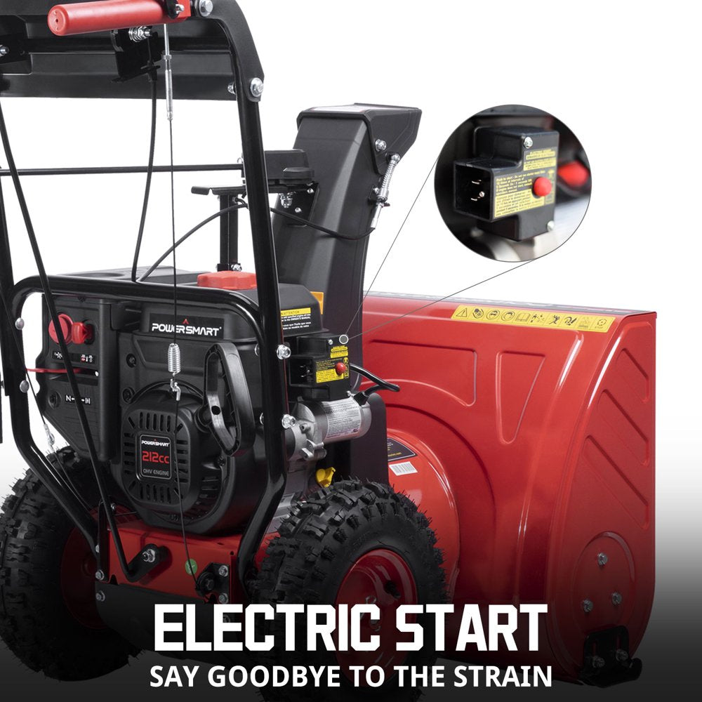 PowerSmart 24 in. Two-Stage Electric Start 212CC Self Propelled Gas Snow Blower