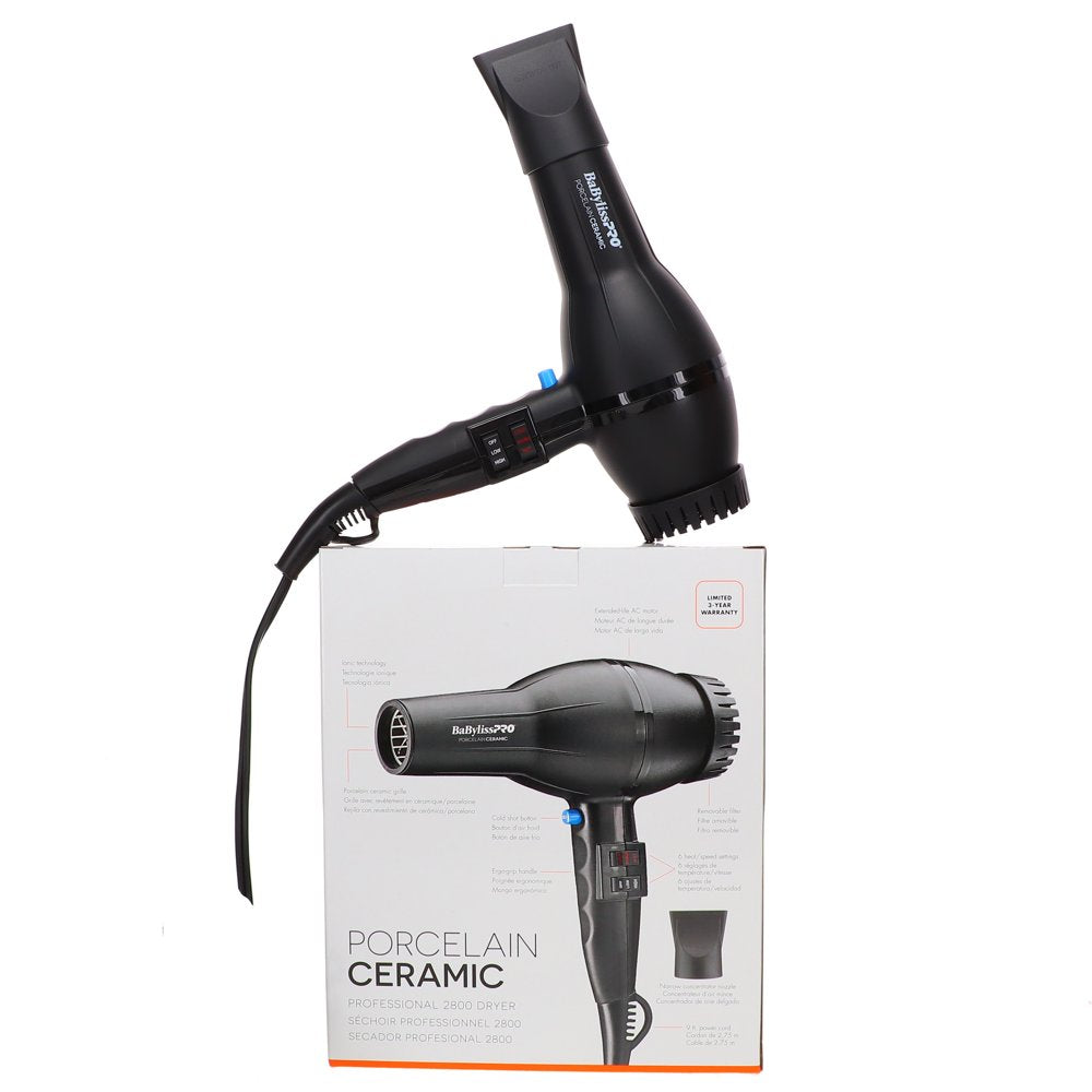 BaBylissPRO Porcelain Ceramic 2800 Hair Dryer