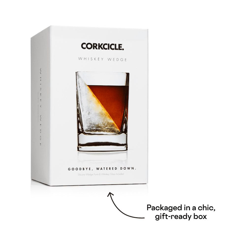 Corkcicle 9 oz Double Old Fashioned Whiskey Glass with Silicone Ice Mold