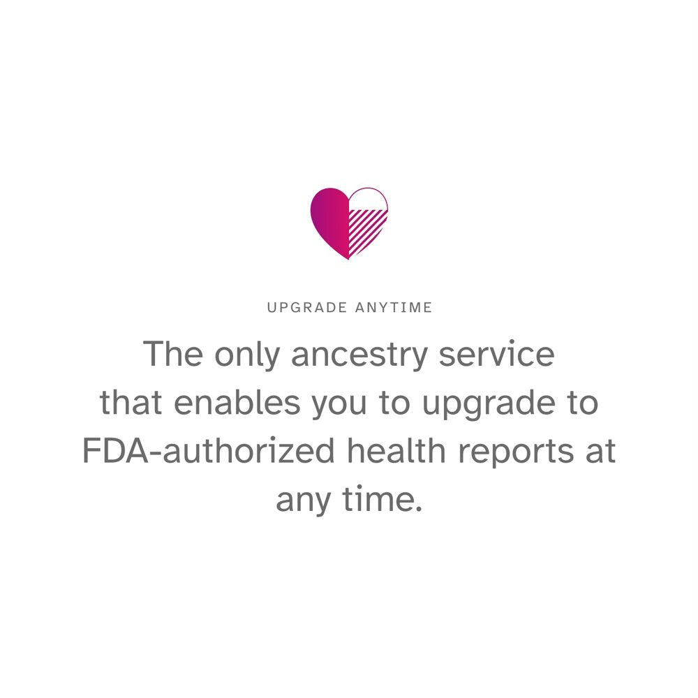 23andMe Ancestry Service - DNA Test Kit with 2750+ Geographic Regions, Family Tree & Trait Reports