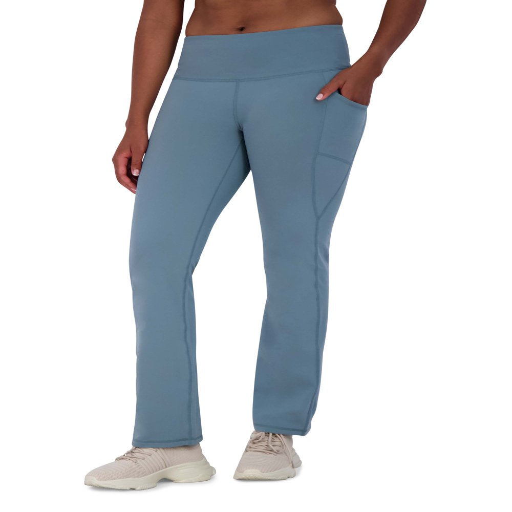 Reebok Women's Everyday High Waist Flair Bottom Yoga Pants with Pockets and 31" Inseam