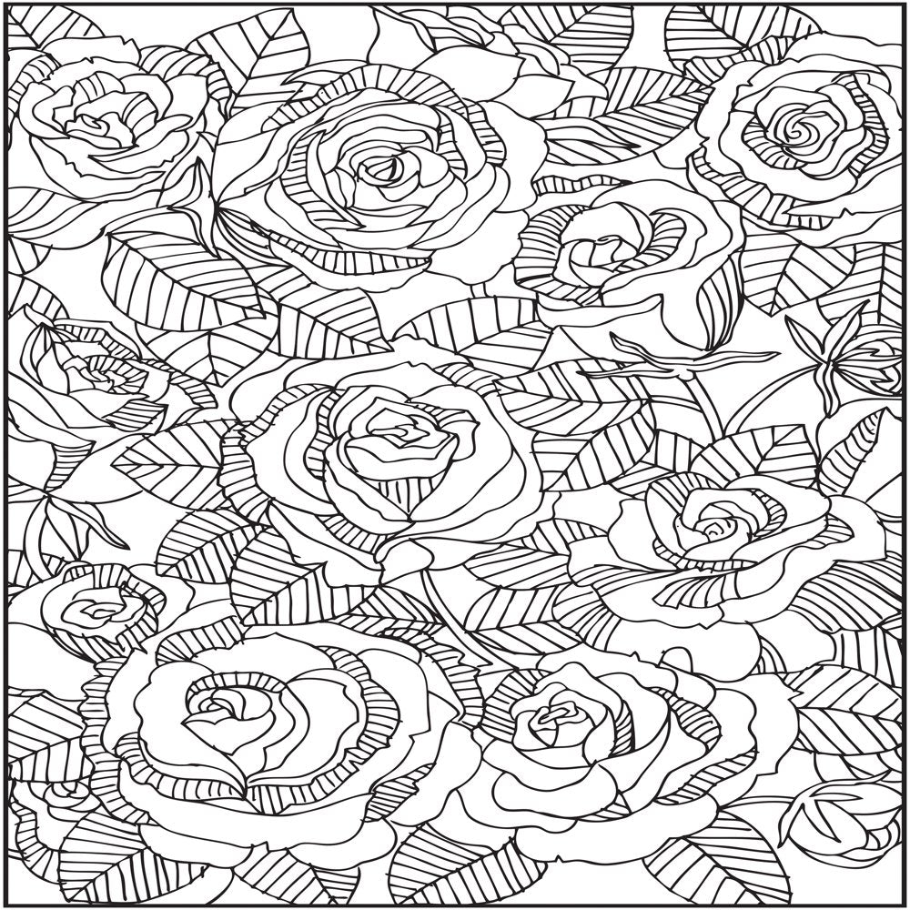 Cra-Z-Art Timeless Creations Adult Coloring Book, Fabulous Florals, 64 Pages