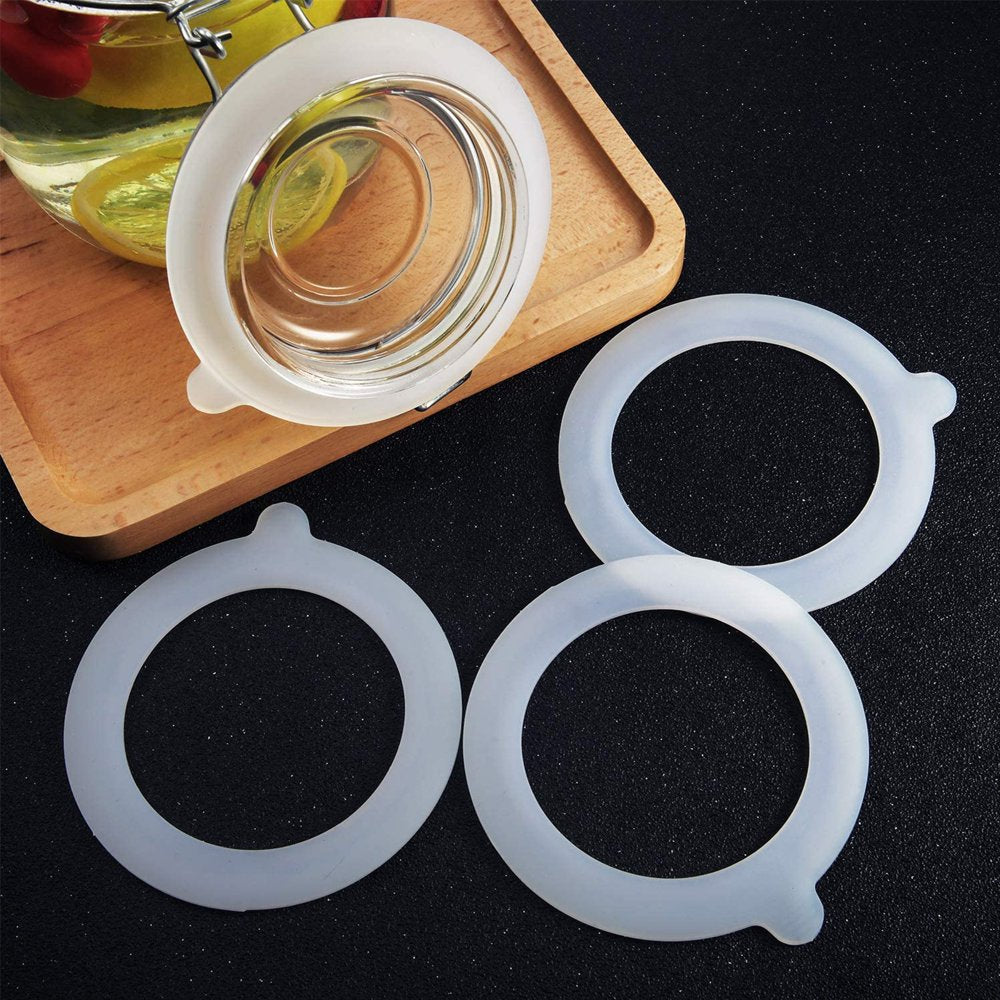 12pcs Silicone Sealing Rings Gaskets for Mason Jar, EEEkit Silicone Seal Rings, Airtight Rubber Seals Rings, Silicone Replacement Gasket for Regular Mouth Canning Jars Lids