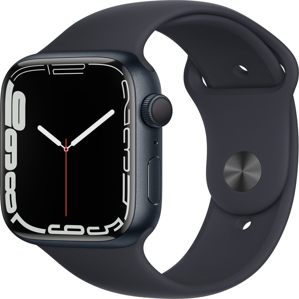 Restored Apple Watch Series 7 (GPS) 45mm Midnight Aluminum Case with Midnight Sport Band - MKN53LL/A (Refurbished)