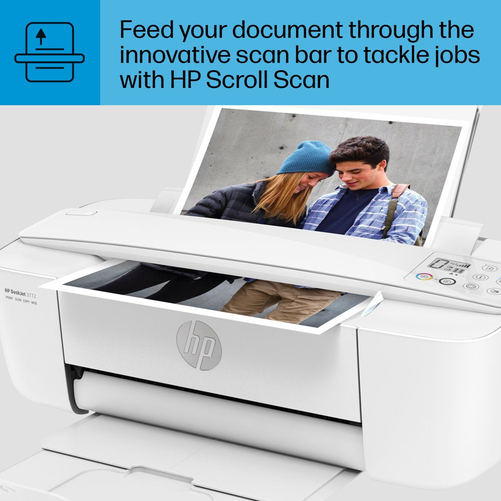 HP DeskJet 3772 All-in-One Wireless Color Inkjet Printer, 6 Months FREE ink with HP Instant Ink