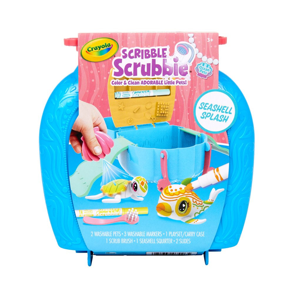 Crayola Scribble Scrubbie Ocean Animals Toy Set, School Supplies, Beginner Unisex Child, 8 Pcs