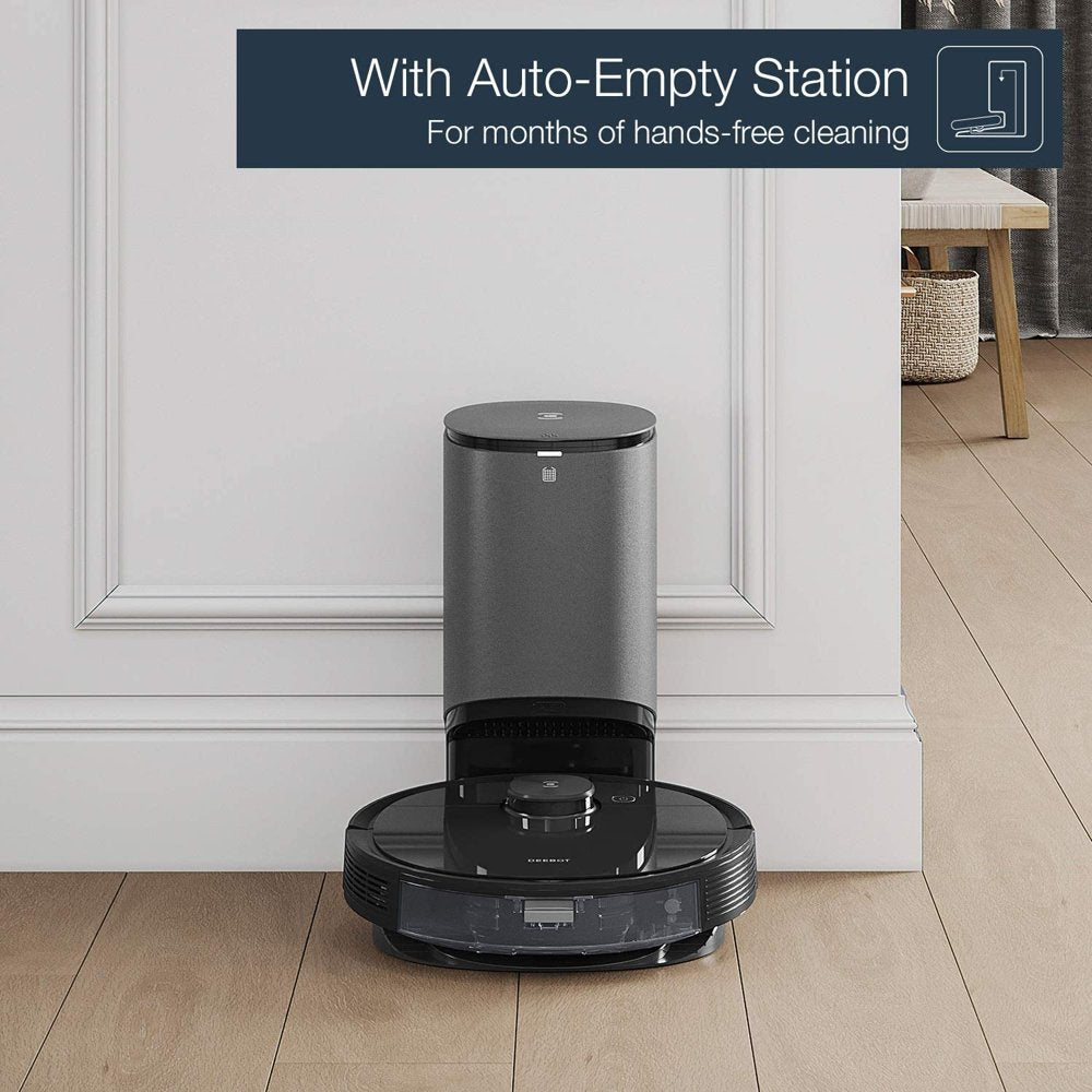 ECOVACS DEEBOT N8+ All-In-One Robot Vacuum Cleaner and Mop, Auto-Empty Station