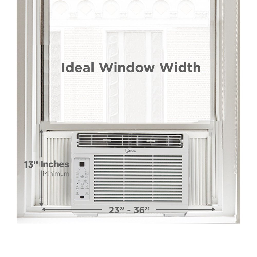 Midea 5,000 BTU 115V Window Air Conditioner with Comfort Sense Remote, White, MAW05R1WWT