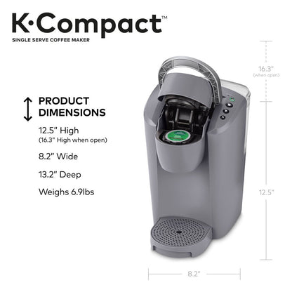 Keurig K-Compact Single-Serve K-Cup Pod Coffee Maker, Moonlight Grey