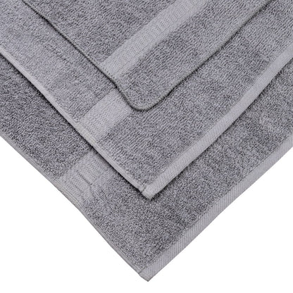  Solid 6-Piece Bath Towel Set, School Grey