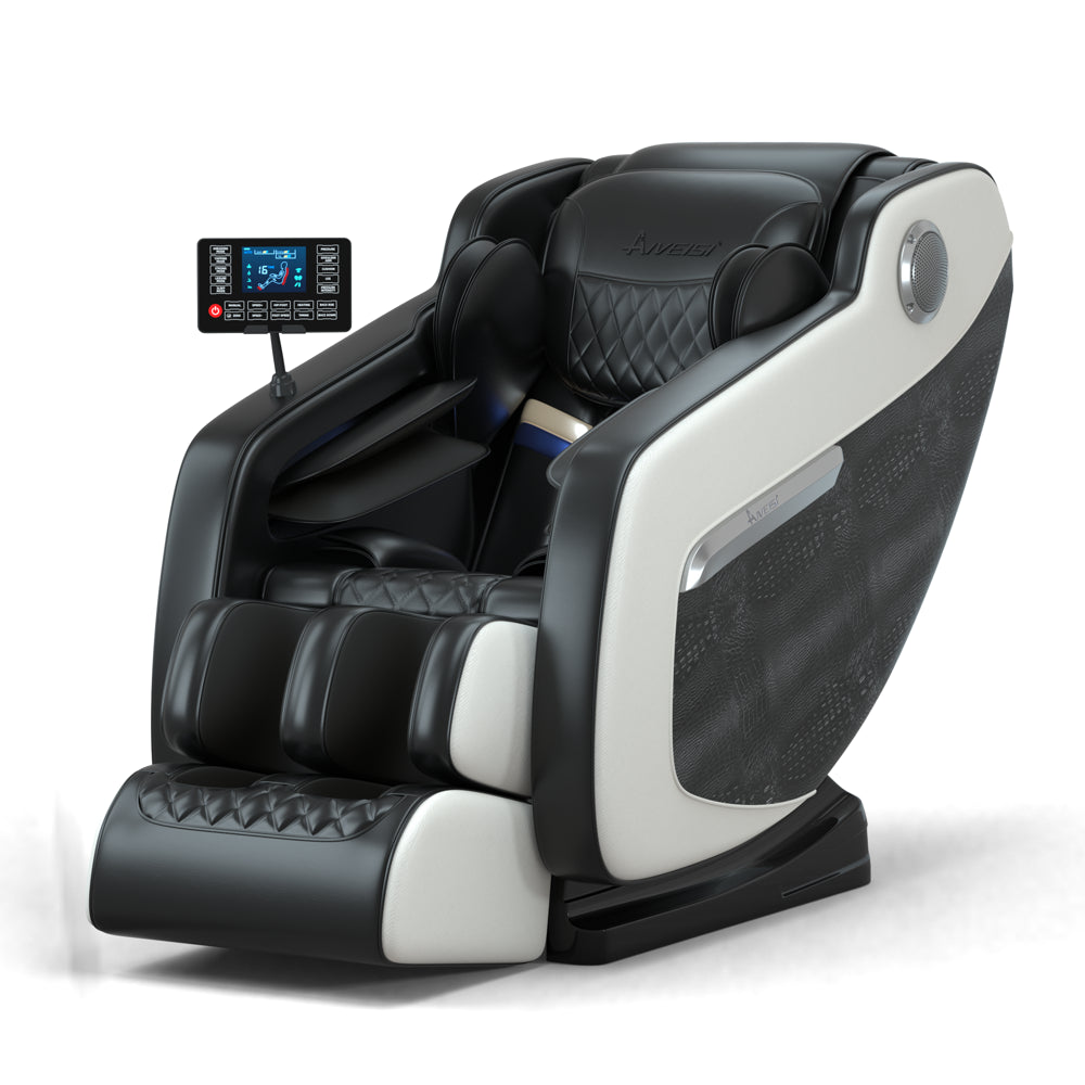 Relax Rejuvenate Zero Gravity Massage Chair Full Body Recliner Air Pressure, Bluetooth, Heat, and Foot massage Black