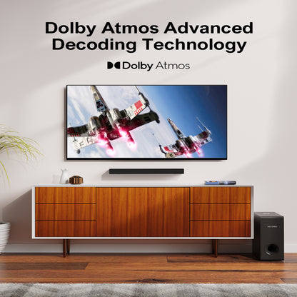 ULTIMEA Dolby Atmos Sound Bar for TV, 3D Surround Sound System for TV Speakers, 190W 2.1 Sound Bar with Subwoofer, Home Theater Sound Bars, Bluetooth Speaker Audio HDMI-eARC Nova S50 2023 Upgrade