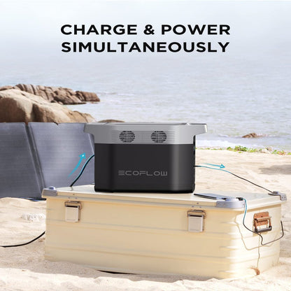 EcoFlow DELTA 1300 Portable Power Station 1260Wh Capacity,Solar Generator,1800W AC Output for Outdoor Camping,Home Backup,Emergency,RV,off-Grid