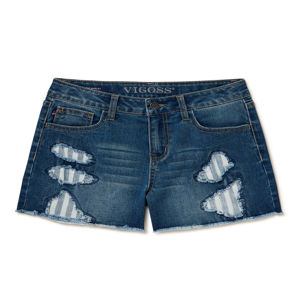  Girls Mom Fit Denim Shorts, Sizes 7-14