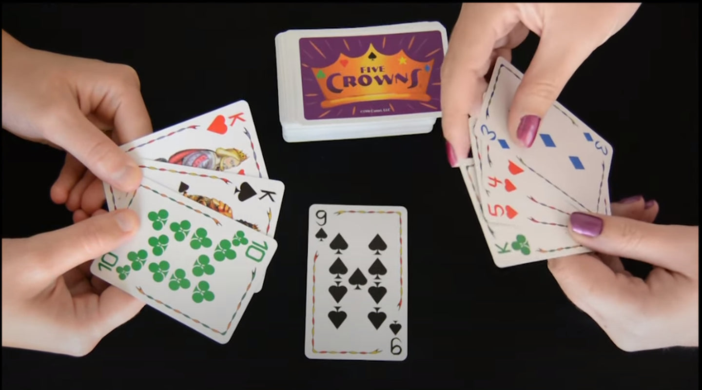 Five Crowns Card Game, Rummy Style, Kids Game, Family Game, Fun Game