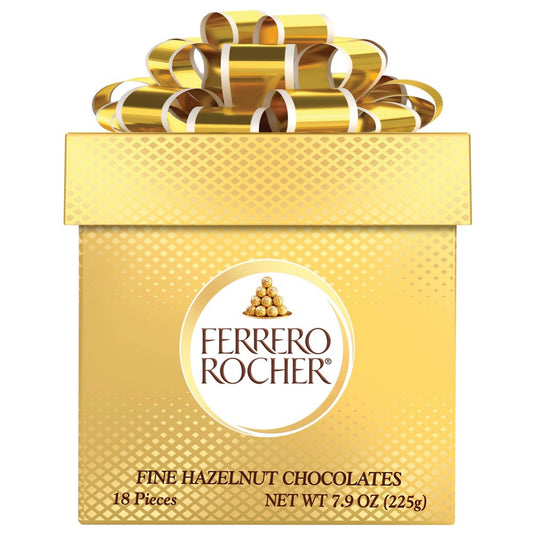 Ferrero Rocher Premium Gourmet Milk Chocolate Hazelnut, Individually Wrapped Candy, 7.9 oz