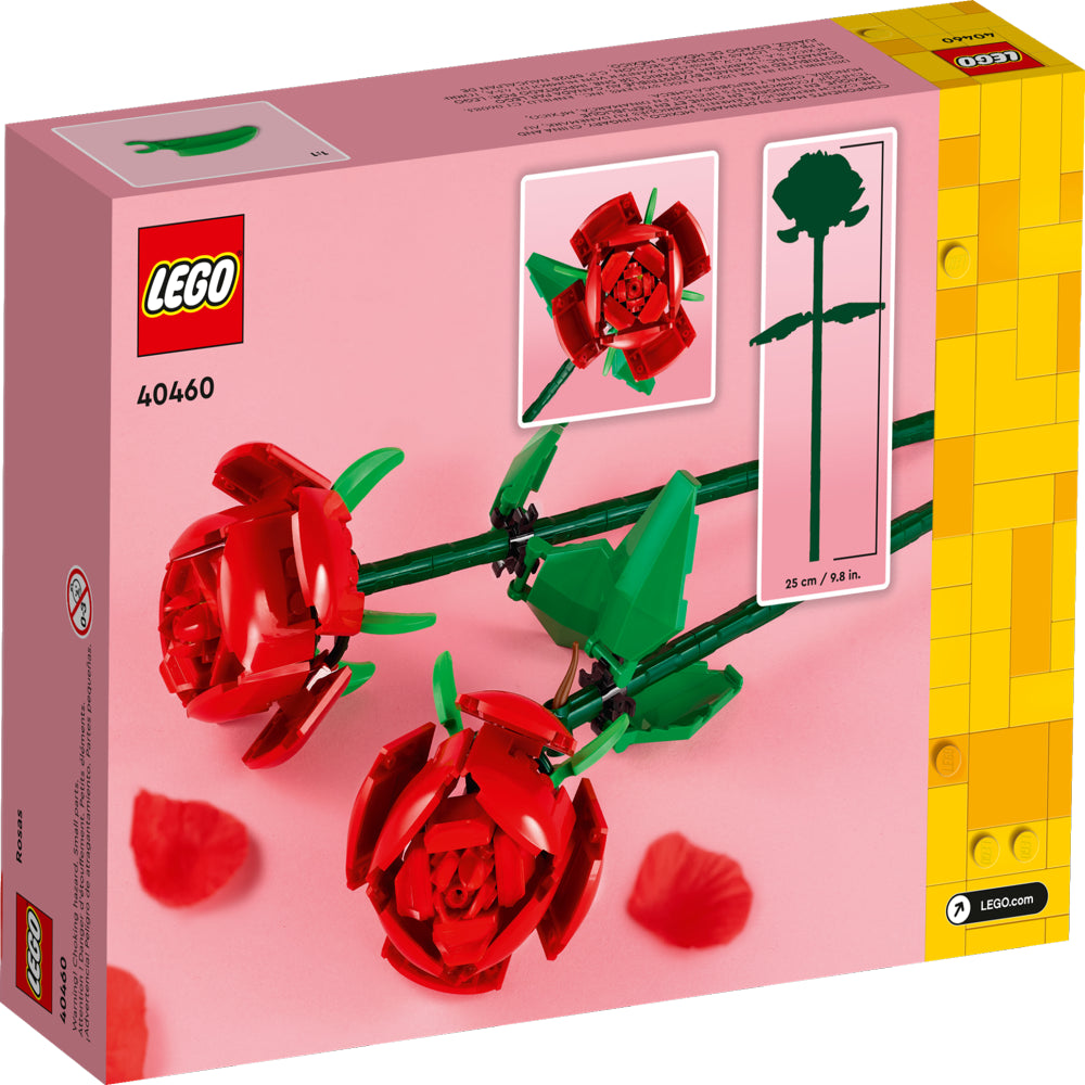 LEGO Roses Building Kit, Unique Gift for Valentine's Day, Botanical Collection, Perfect Gift to Build Together, 40460