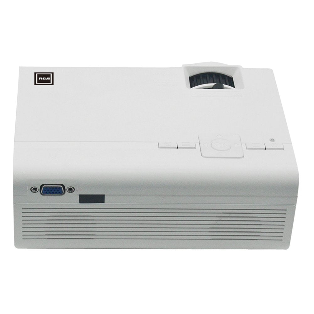 RCA 480P LCD Home Theater Projector - Up to 130" RPJ136, 1.5 LB, White