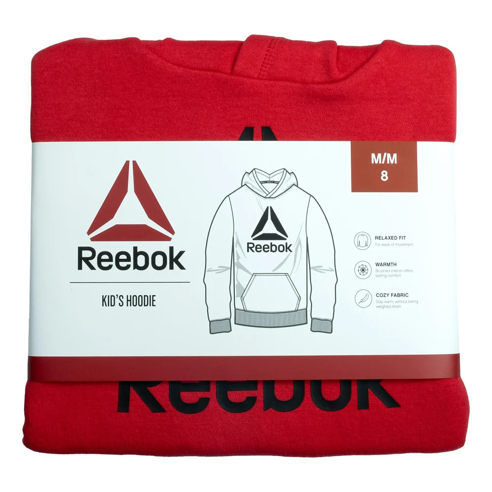 Reebok Unisex Kids’ Delta Fleece Hoodie, Sizes 4-18