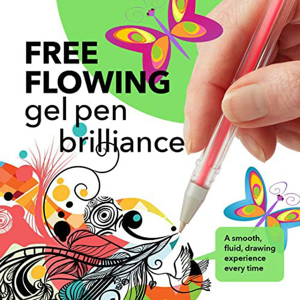  100 Gel Pens Set with Case for Adults Artists and Kids