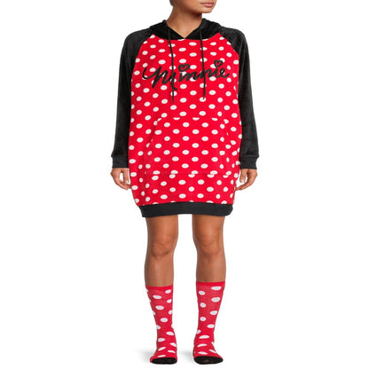 Women's Minnie Mouse Sleep Lounger with Socks