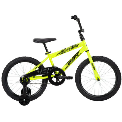 Huffy 18 in. Rock It Kids Bike for Boys Ages 4 and up, Child, Neon Powder Yellow