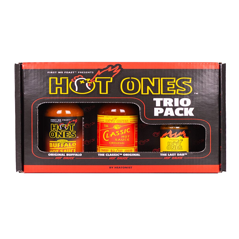 Hot Ones Mini Dab Hot Sauce Trio Gift Box, Includes Buffalo, Classic and the Last Dab Flavors