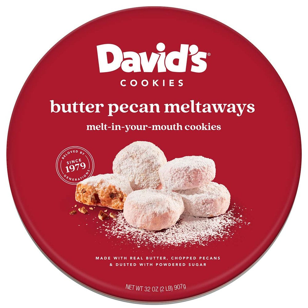  Gourmet Cookies Butter Pecan Meltaway  32oz Butter Cookies with Crunchy Pecans and Powdered Sugar  All-Natural Ingredients  Kosher Recipe  Ideal Present for Special Occasions