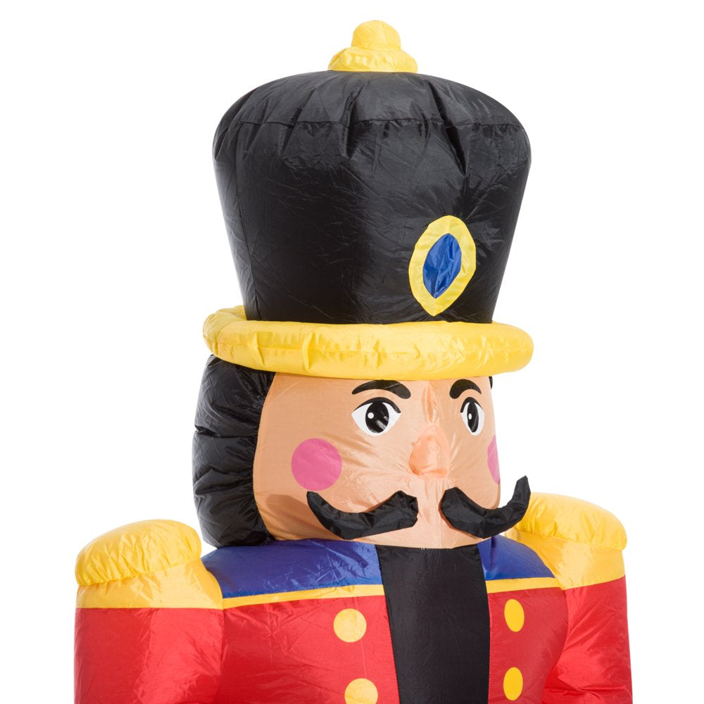 Outsunny Christmas Inflatable Nutcracker Soldier with LED Lights for Outdoor