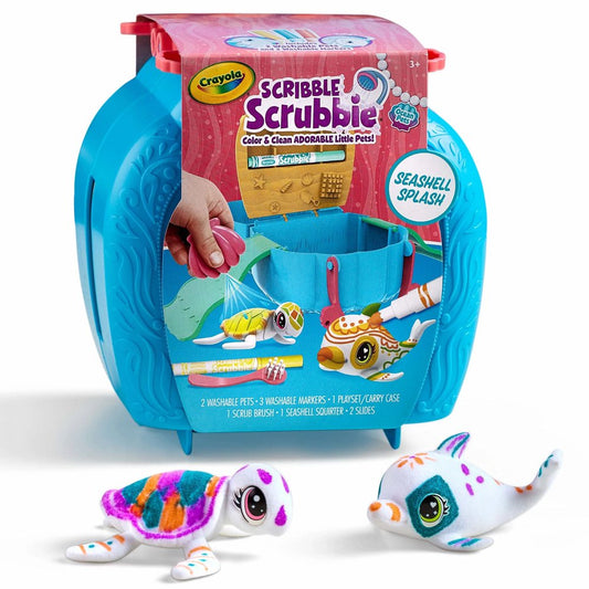 Crayola Scribble Scrubbie Ocean Animals Toy Set, School Supplies, Beginner Unisex Child, 8 Pcs