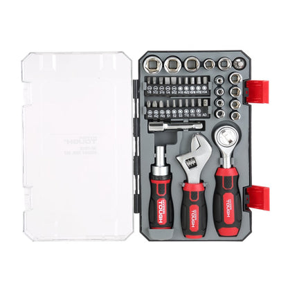 38 Piece Multi-Size Stubby Wrench and Socket Set For Home Use